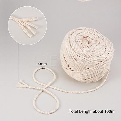 Macrame Cotton Cord OCOR-WH0009-C01-4mm-1
