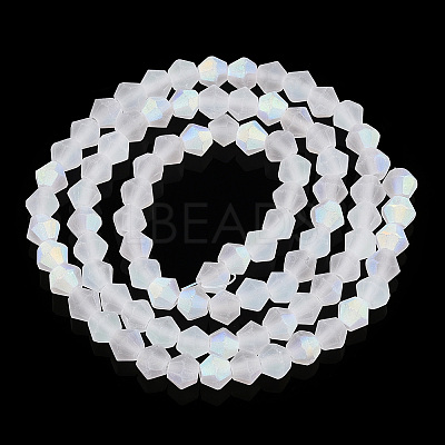 Imitate Austrian Crystal Bicone Frosted Glass Beads Strands EGLA-A039-T2mm-MB13-1