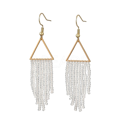 Glass Beaded Dangle Earrings EJEW-MZ00749-03-1