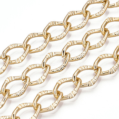 Aluminium Textured Curb Chains CHA-T001-43G-1