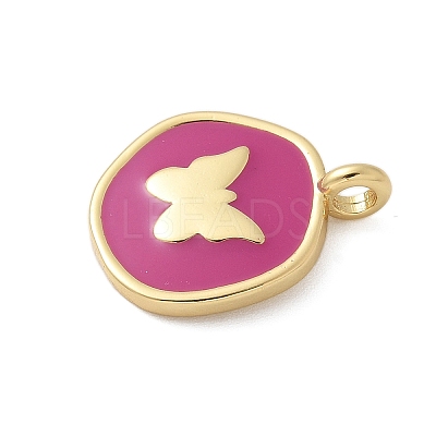 Brass Enamel Pendants KK-P293-11G-04-1