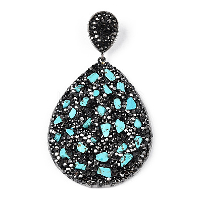 Synthetic Turquoise Big Pendants RB-T013-06-1