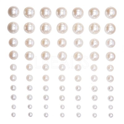 ABS Plastic Imitation Pearl Cabochons OACR-S019-01-1