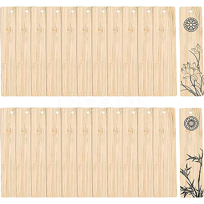 24Pcs Blank Bamboo Bookmark FIND-BC0003-45A-1