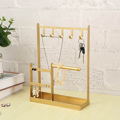 Rectangle Iron Jewelry Display Stands ODIS-F001-01G-1