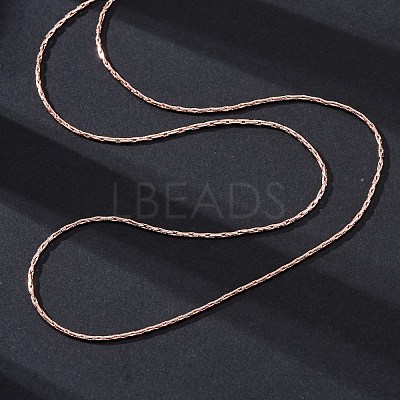 Brass Boston Link Chains Necklaces for Women NJEW-D302-59RG-1