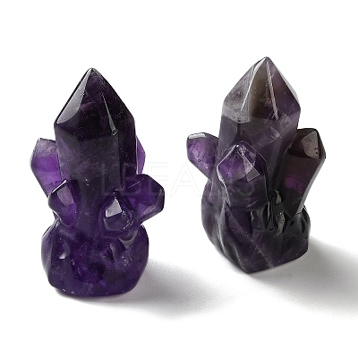 Natural Amethyst Cluster Display Decorations DJEW-C020-01D-1
