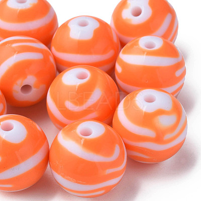 Opaque Striped Acrylic Beads MACR-S373-27C-04-1
