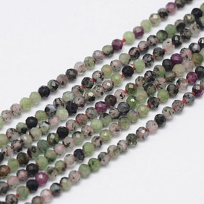 Natural Ruby in Zoisite Bead Strands G-G936-2mm-24-1