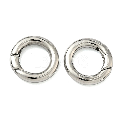 Tarnish Resistant Ring Smooth 304 Stainless Steel Spring Gate Rings STAS-E073-06-A-1
