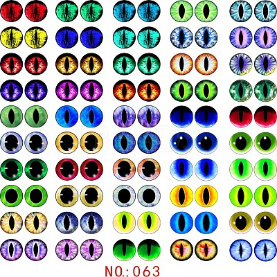 Printed Transparent Glass Cabochons GL-CBAA22A-07-1