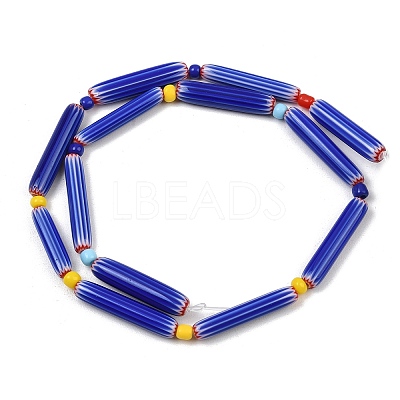 Handmade Lampwork Chevron Beads LAMP-Z019-01-18-1