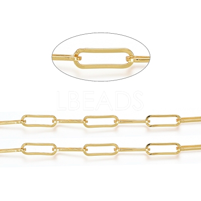 Soldered Brass Paperclip Chains CHC-D025-01G-1