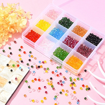 960Pcs 12 Colors Glass Beads GLAA-YW0001-52-1