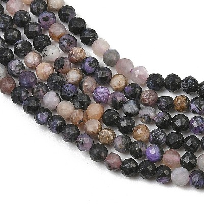 Natural Charoite Beads Strands GG-CBA1497-A01-3mm-1