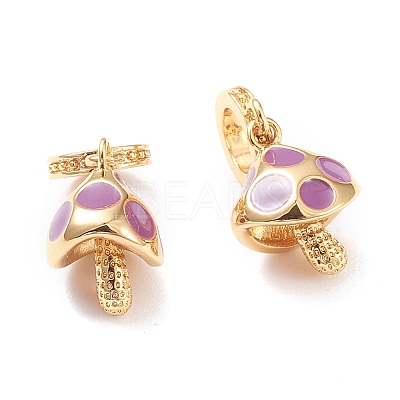 Brass Enamel European Dangle Charms MPDL-P005-23G-1