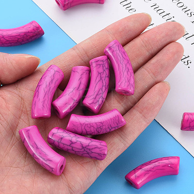 Opaque Crackle Acrylic Beads LS-MACR-S372-001N-002-1