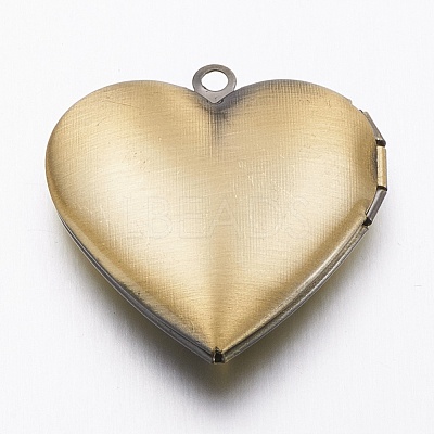Brass Locket Pendants KK-N0116-009AB-1