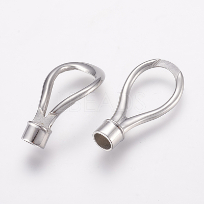 Tarnish Resistant 304 Stainless Steel Magnetic Clasps with Glue-in Ends STAS-L189-13P-1