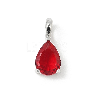 Brass Birthstone Pendants KK-D372-02P-1