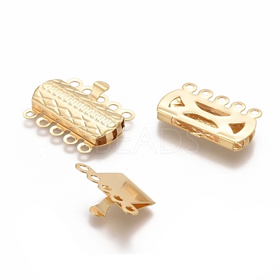 304 Stainless Steel Box Clasps STAS-P249-03G-1