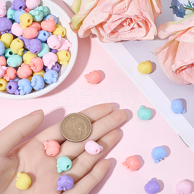 180Pcs Opaque Acrylic Beads TACR-SC0002-71-1