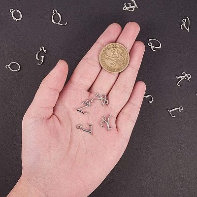 Alloy Letter Pendants PALLOY-NB0001-03-1