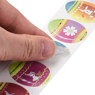 9 Patterns Easter Theme Self Adhesive Paper Sticker Rolls X-DIY-C060-02A-1