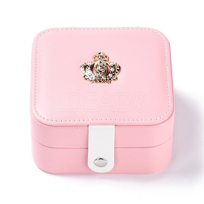 PU Imitation Leather Jewelry Organizer Box CON-P016-A01-1