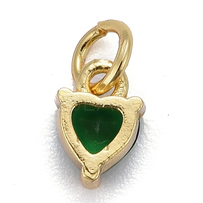 Brass Micro Pave Cubic Zirconia Charms X-KK-P192-08-G06-1