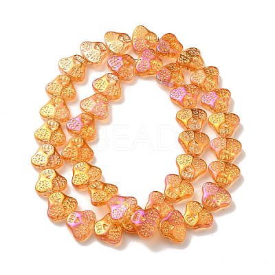 Transparent Electroplate Glass Beads Strands EGLA-F158-HR01-1