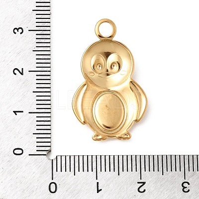 304 Stainless Steel Pendant Cabochon Settings STAS-B113-08G-1