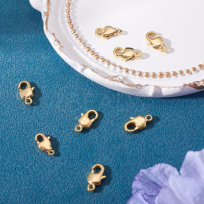 8Pcs Brass Lobster Claw Clasps KK-TA0002-67-1