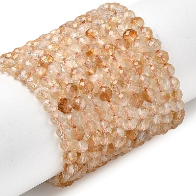 Natural Citrine(Heated) Beads Strands G-G155-B03-02A-1