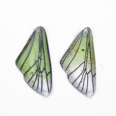 Transparent Resin Pendants X-RESI-Q216-001D-1