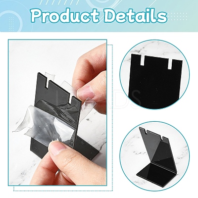 6Pcs Acrylic L Shaped Earring Display Stands EDIS-YW0001-08A-1
