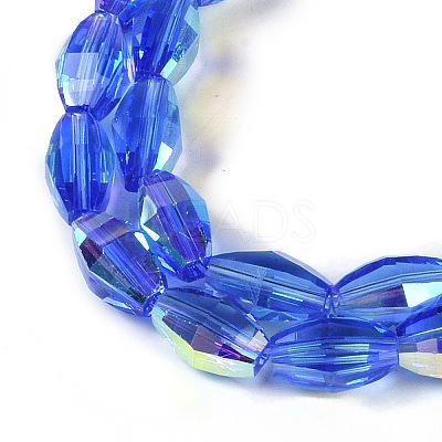 Electroplate Glass Beads Strands GLAA-Q101-03A-AB03-1