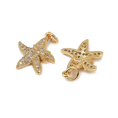 Brass Micro Pave Cubic Zirconia Pendants KK-I358-065G-01-1