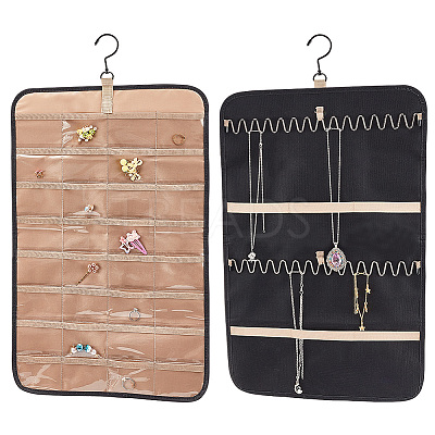 Double-sided PVC Wall-Mounted Jewelry Hanging Rolls AJEW-WH0323-01B-1