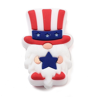 Independence Day Theme Silicone Beads SIL-M005-01E-1