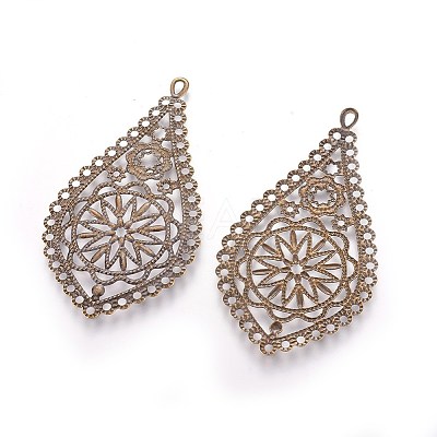 Iron Filigree Large Pendants X-IFIN-R0168-AB-1