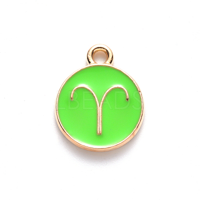 Alloy Enamel Pendants X-ENAM-S124-01B-06A-1