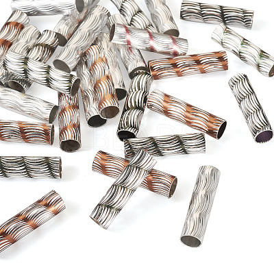 30Pcs 3 Colors Rack Plating Aluminum Beads ALUM-TA0001-04-1