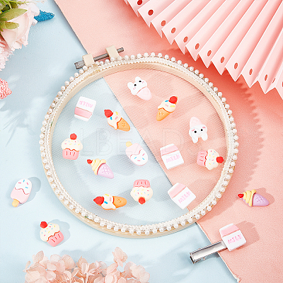 50Pcs Opaque Resin Decoden Cabochons CRES-SC0002-46-1