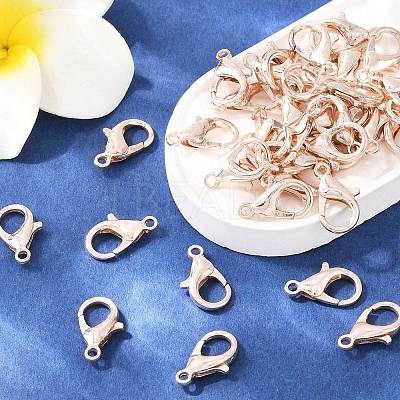 Zinc Alloy Lobster Claw Clasps E105-RG-1