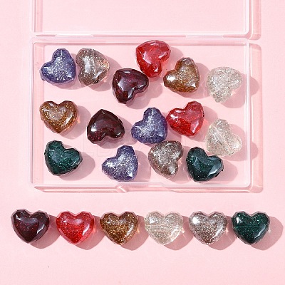 21Pcs 7 Colors Transparent Acrylic Beads OACR-FS0001-94-1