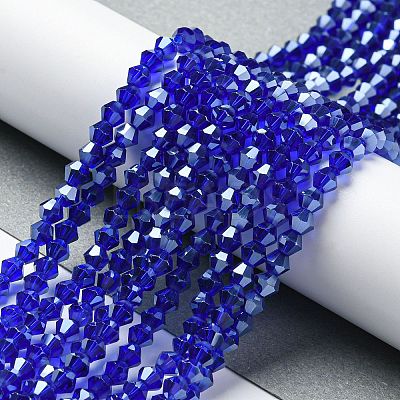 Transparent Electroplate Glass Beads Strands EGLA-A039-T2mm-A06-1