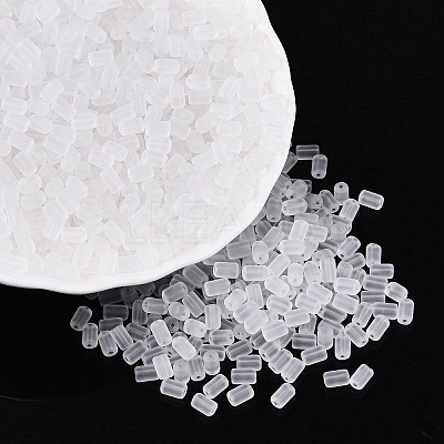 FGB Frosted Transparent Glass Seed Beads SEED-N013-05A-01-1