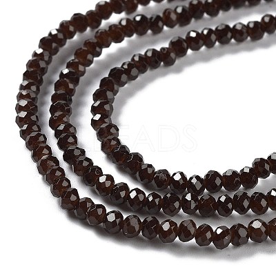 Baking Paint Imitation Jade Glass Bead Strands X-DGLA-A034-J4MM-A11-1