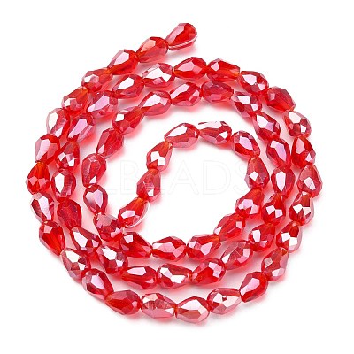 Electroplate Glass Beads Strands EGLA-R008-6x4mm-9-1